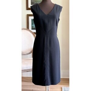 Ann Taylor V-neck Sheath Dress - Black - Size 4
